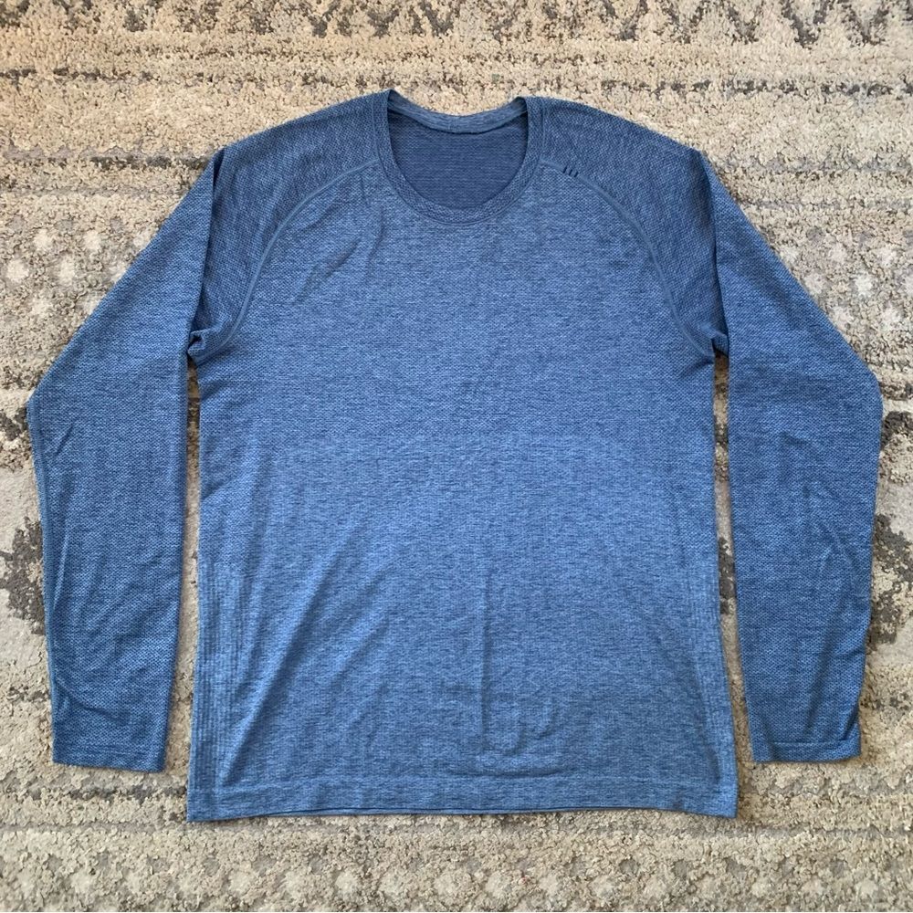 Lululemon Blue Long Sleeve Metal Vent Shirt Medium